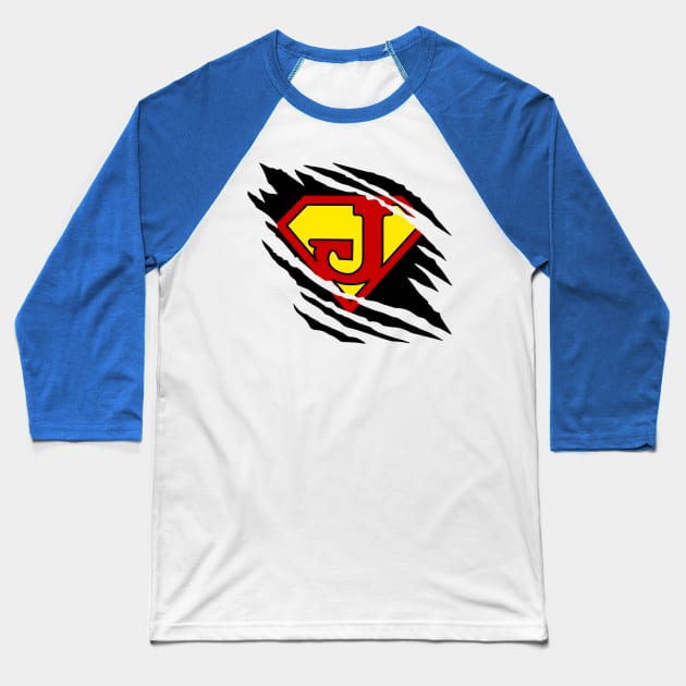 Super J Claw Mark Baseball T-Shirt by NextLevelDesignz